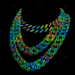 18mm Glow In The Dark VVS Moissanite S925 Cuban Chain hip hop jewelry CustomDiamJewel