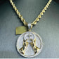 10K Yellow Gold  Round Shape Cross In Hand Pendant hip hop jewelry CustomDiamJewel   