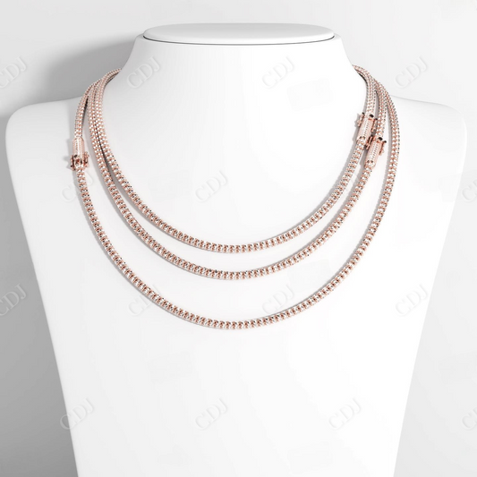 925 Sterling Silver Rose Gold Plated Chain hip hop jewelry CustomDiamJewel   