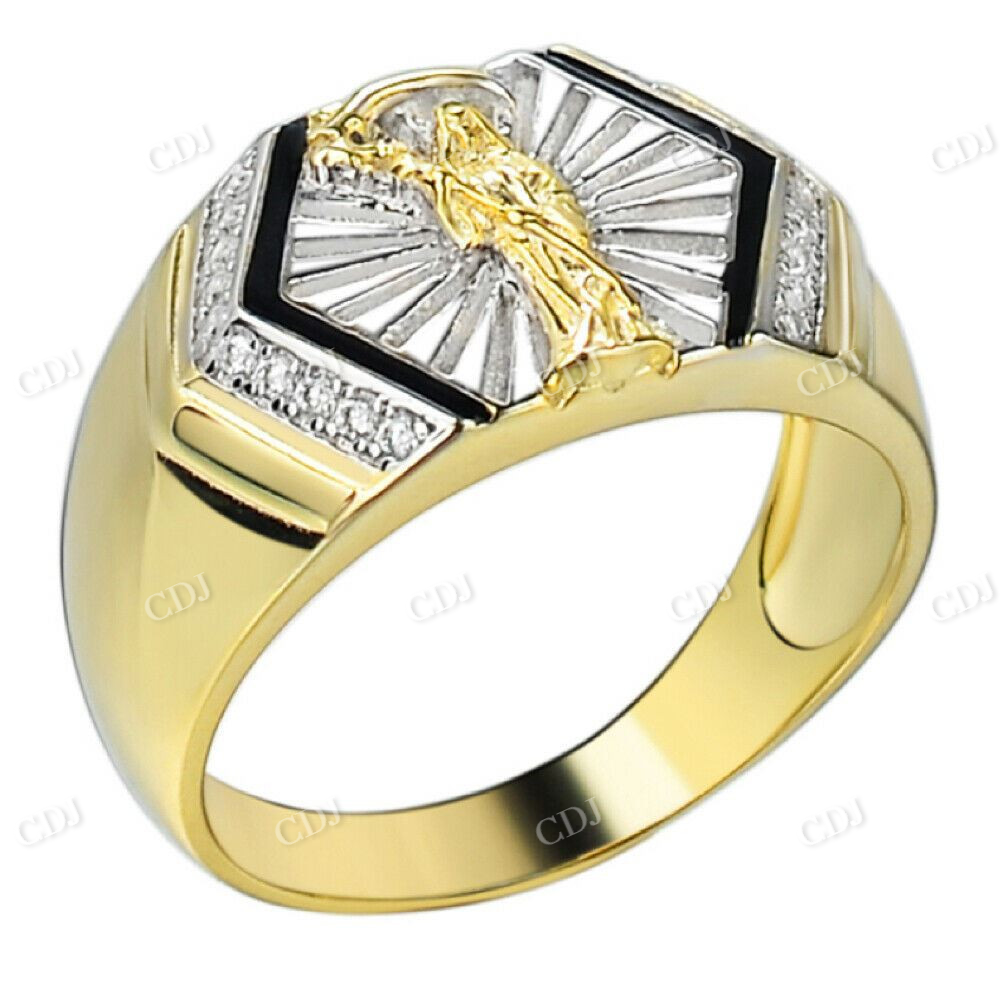 14k Gold Grim Reaper Santa Muerte Pinky Ring  customdiamjewel   