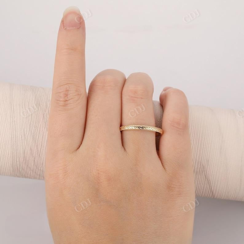 Antique Plain Solid 14k Yellow Gold Matching Wedding Band  customdiamjewel   
