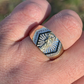 14k Gold Grim Reaper Santa Muerte Pinky Ring  customdiamjewel   