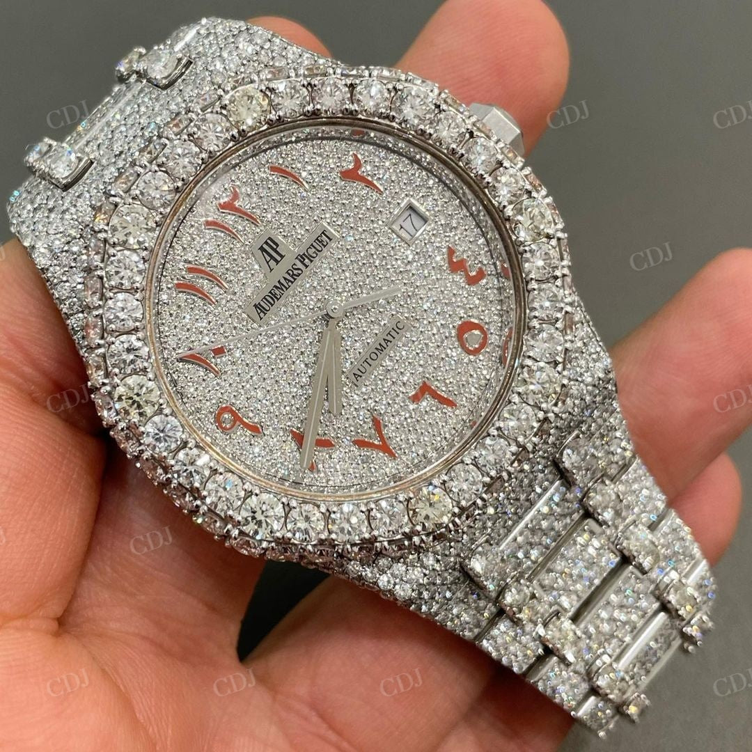 Fully Iced Out Diamond AP Swiss Movement Moissanite Watch customdiamjewel