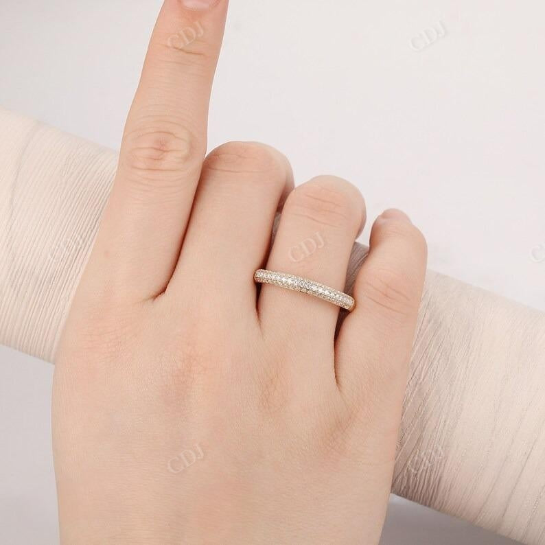 0.31CTW Triple Row Diamond Wedding Band  customdiamjewel   