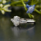 Oval Lab-Grown Diamond Side Stone Ring