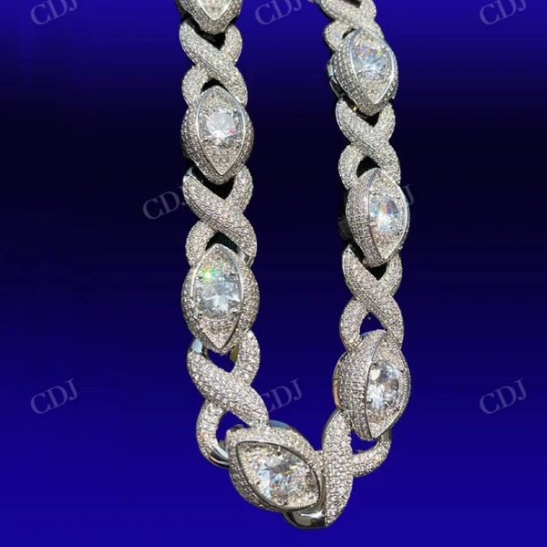 Hip Hop Moissanite Custom Cuban Chain  CustomDiamJewel   