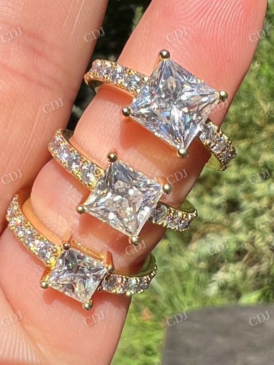 Princess Cut Diamond Engagement Promise Ring  customdiamjewel   