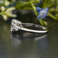 Oval Lab-Grown Diamond Side Stone Ring