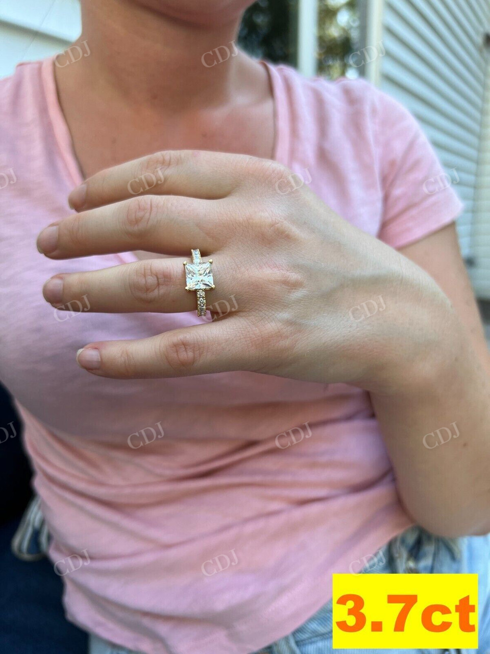 Princess Cut Diamond Engagement Promise Ring  customdiamjewel   