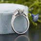 Oval Lab-Grown Diamond Side Stone Ring