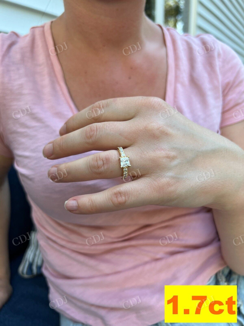 Princess Cut Diamond Engagement Promise Ring  customdiamjewel   