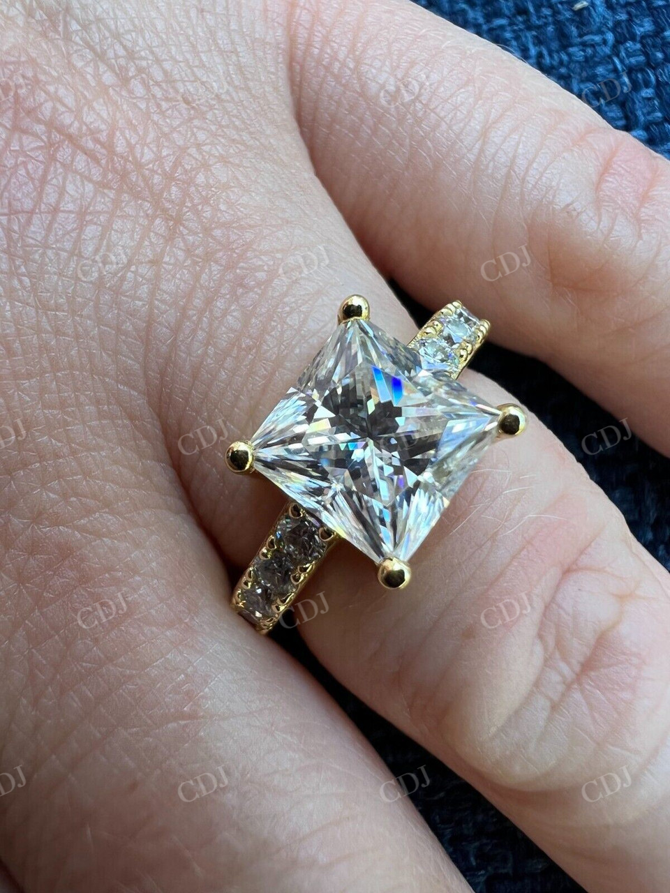 Princess Cut Diamond Engagement Promise Ring  customdiamjewel   