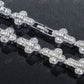 VVS Moissanite Diamond Cross Iced Out Chain Necklace  CustomDiamJewel   
