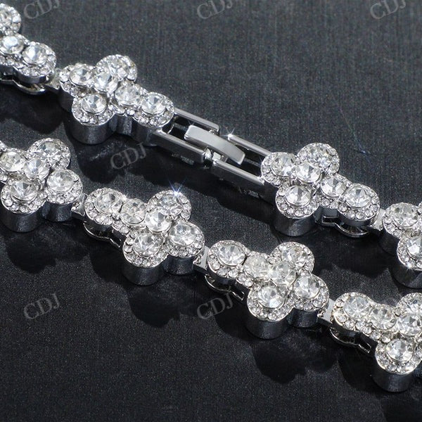 VVS Moissanite Diamond Cross Iced Out Chain Necklace  CustomDiamJewel   