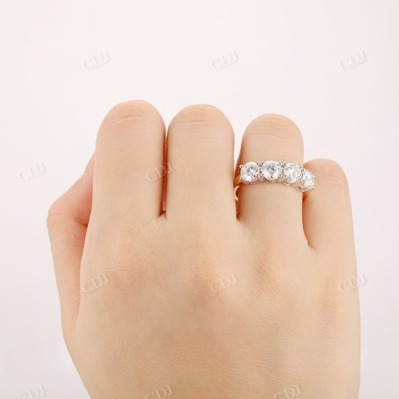 14k Two Tone Gold Round Cut Diamond Wedding Ring  customdiamjewel   