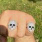 Hip Hop Skull Santa Muerte Iced Diamond Ring  customdiamjewel   