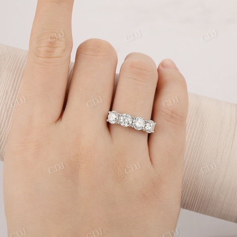 14k Two Tone Gold Round Cut Diamond Wedding Ring  customdiamjewel   