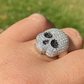 Hip Hop Skull Santa Muerte Iced Diamond Ring  customdiamjewel   