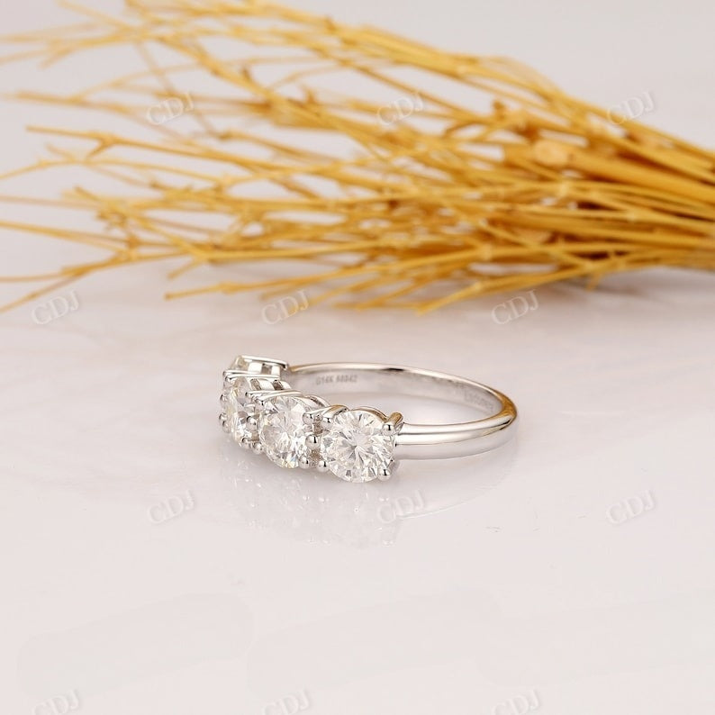 14k Two Tone Gold Round Cut Diamond Wedding Ring  customdiamjewel   