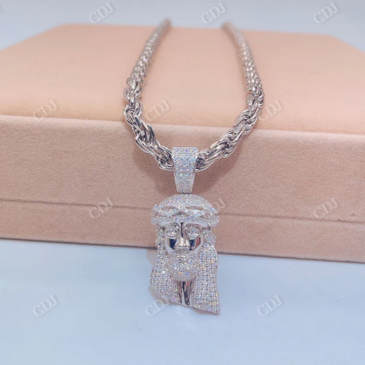 Diamond Jesus Face Pendant For Men  customdiamjewel   