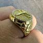Hip Hop Solid Gold Diamond Jesus On Cross Ring  customdiamjewel   