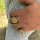 Hip Hop Solid Gold Diamond Jesus On Cross Ring  customdiamjewel   