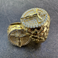Hip Hop Solid Gold Diamond Jesus On Cross Ring  customdiamjewel   