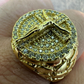 Hip Hop Solid Gold Diamond Jesus On Cross Ring  customdiamjewel   