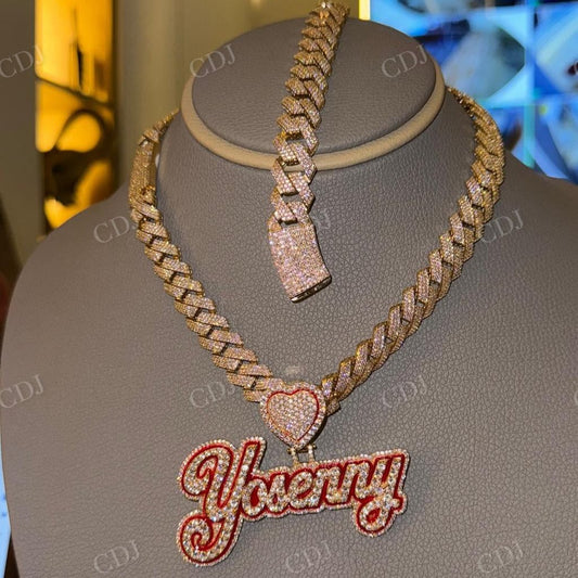 14K Yellow Gold Yosenny Diamond Classy Pendant hip hop jewelry CustomDiamJewel   