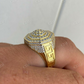 Super Iced Large Men's 14k Gold Solid Hip Hop Ring  customdiamjewel   