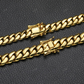 10-22MM Solid 10K Gold Cuban Link Chain hip hop jewelry CustomDiamJewel