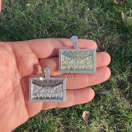 Iced Jesus Last Supper Diamond Pendant For Men  customdiamjewel   