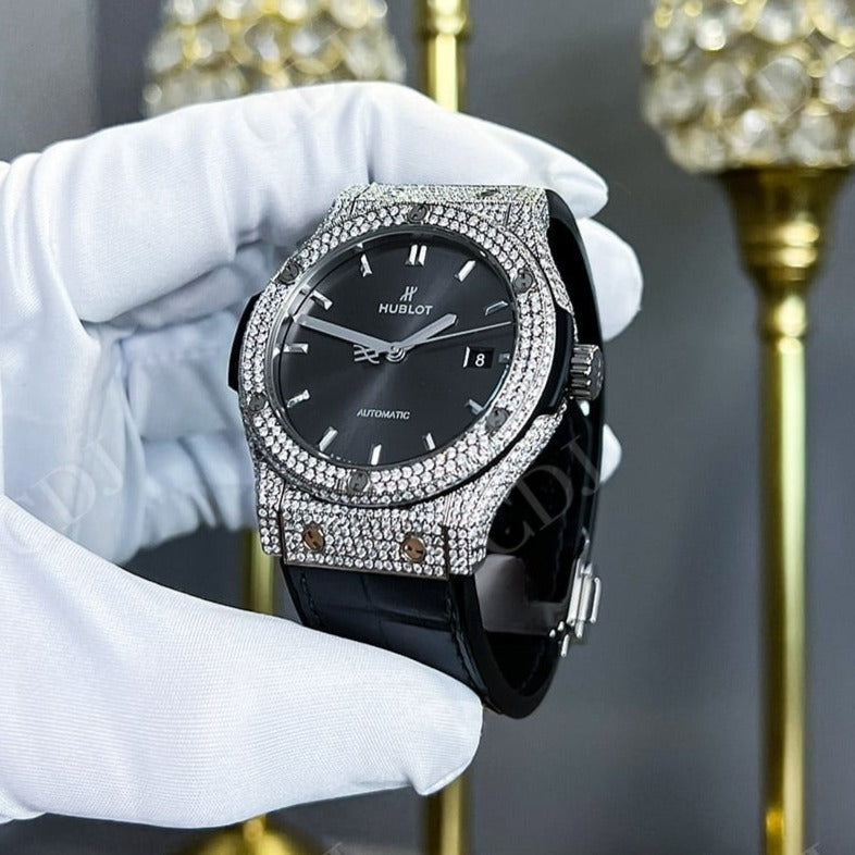 42mm Dial Custom Moissanite Hip Hop Watch customdiamjewel