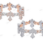 Two Tone High Quality Cluster Cross Bracelet hip hop jewelry customdiamjewel