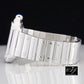 Full White Semi Iced Out Moissanite Cartier Skeleton Watch customdiamjewel