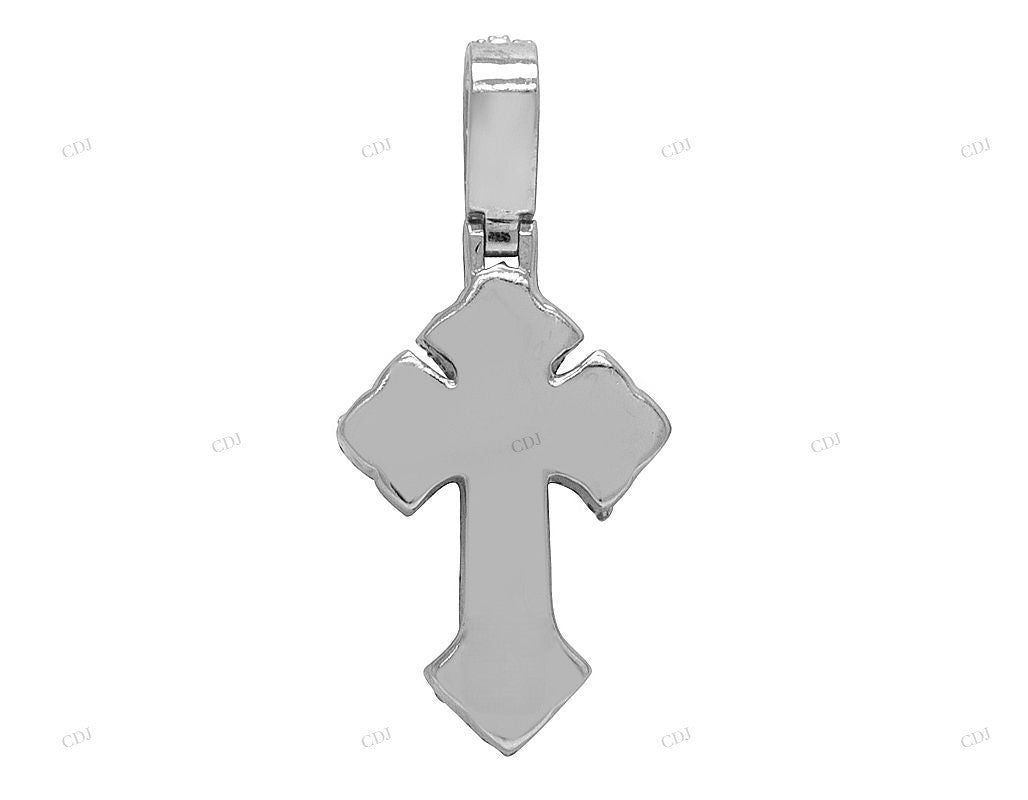 Customized Two Tone Gothic 10k Cross Pendant hip hop jewelry CustomDiamJewel