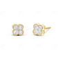 0.59 CT Moissanite Diamond Clover Stud Earrings Stud earrings CustomDiamJewel