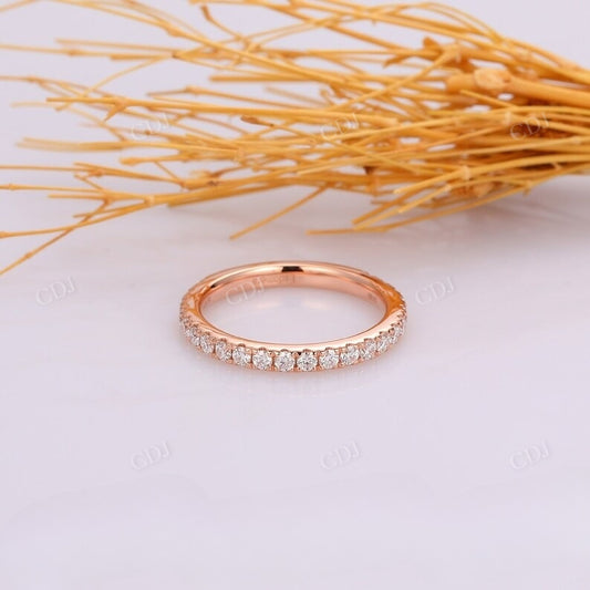 0.62CTW Round Cut Lab Grown Diamond Wedding Band  customdiamjewel   