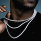 Hip Hop Basic Natural Diamond Tennis Chain Necklace For Men Women hip hop jewelry CustomDiamJewel