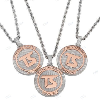 Customized TS Hip Hop Iced Out Pendant hip hop jewelry CustomDiamJewel