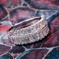 Double Row Emerald Cut Moissanite Eternity Band hip hop jewelry customdiamjewel