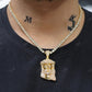 New Fine Gold 925 Sterling Silver Jesus Head Face Pendant hip hop jewelry CustomDiamJewel