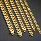 10-22MM Solid 10K Gold Cuban Link Chain hip hop jewelry CustomDiamJewel