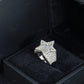 925 Sterling Silver Moissanite Star Statement Ring Hip Hop Ring customdiamjewel