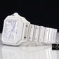 Full White Semi Iced Out Moissanite Cartier Skeleton Watch customdiamjewel