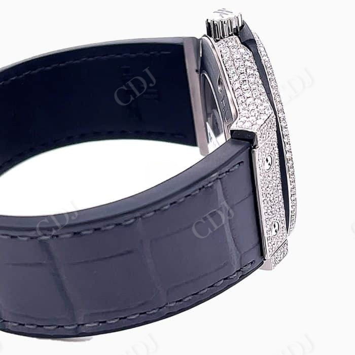42mm Dial Custom Moissanite Hip Hop Watch customdiamjewel