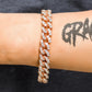 Full Ice Out Hip Hop Rapper Style Round Moissanite Diamond Cuban Bracelet hip hop jewelry CustomDiamJewel