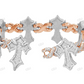 Two Tone High Quality Cluster Cross Bracelet hip hop jewelry customdiamjewel