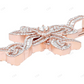 2.7 Inch Lab Grown Diamond 10K Gold Flower Cross Pendant Hip Hop Pendent CustomDiamJewel