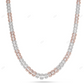 VVS Moissanite Two Tone Baguette Cut Tennis Chain CustomDiamJewel